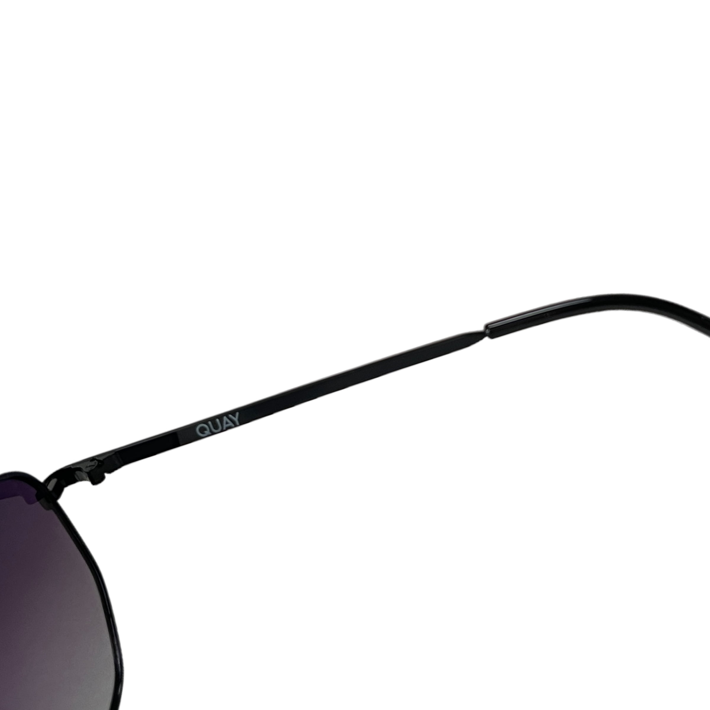 Quay Australia Big Time Square Sunglasses, Black/Smoke