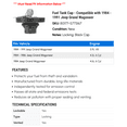 thumbnail image 2 of Fuel Tank Cap - Compatible with 1984 - 1991 Jeep Grand Wagoneer 1985 1986 1987 1988 1989 1990, 2 of 2