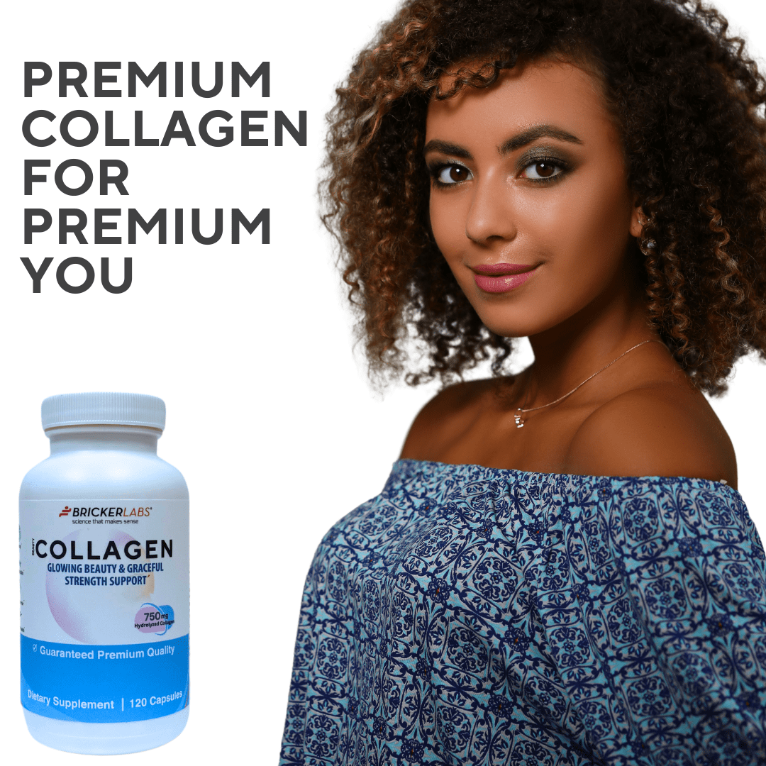 Bricker Labs Collagen for Men & Women - Type I, III Hydrolized Collagen Supplement 750mg, 1 Collagen Capsule Daily - 120 Servings