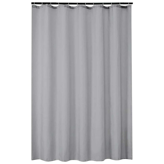EARKITY Rideau de Douche, Rideaux de Douche en Tissu Gris, Rideau de Douche pour Salle de Bain de Qualité Hôtelière, Texture Lin Hydrofuge Lavable Rideau de Douche en Polyester Léger - Simple et Élégant