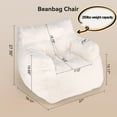 thumbnail image 2 of JESTOP Bean Bag Chairs, Tufted Soft Stuffed with Filler, Fluffy and Lazy Sofa, Cozy Chair for Bedroom Living Room Dorm Apartment, 2 of 6