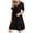 Black1491, variant on VNKIDY Comfortable Women Dresses Casual Dresses Fashion Solid Color Button V-Neck Short Sleeve Shirt Dress Summer Autumn