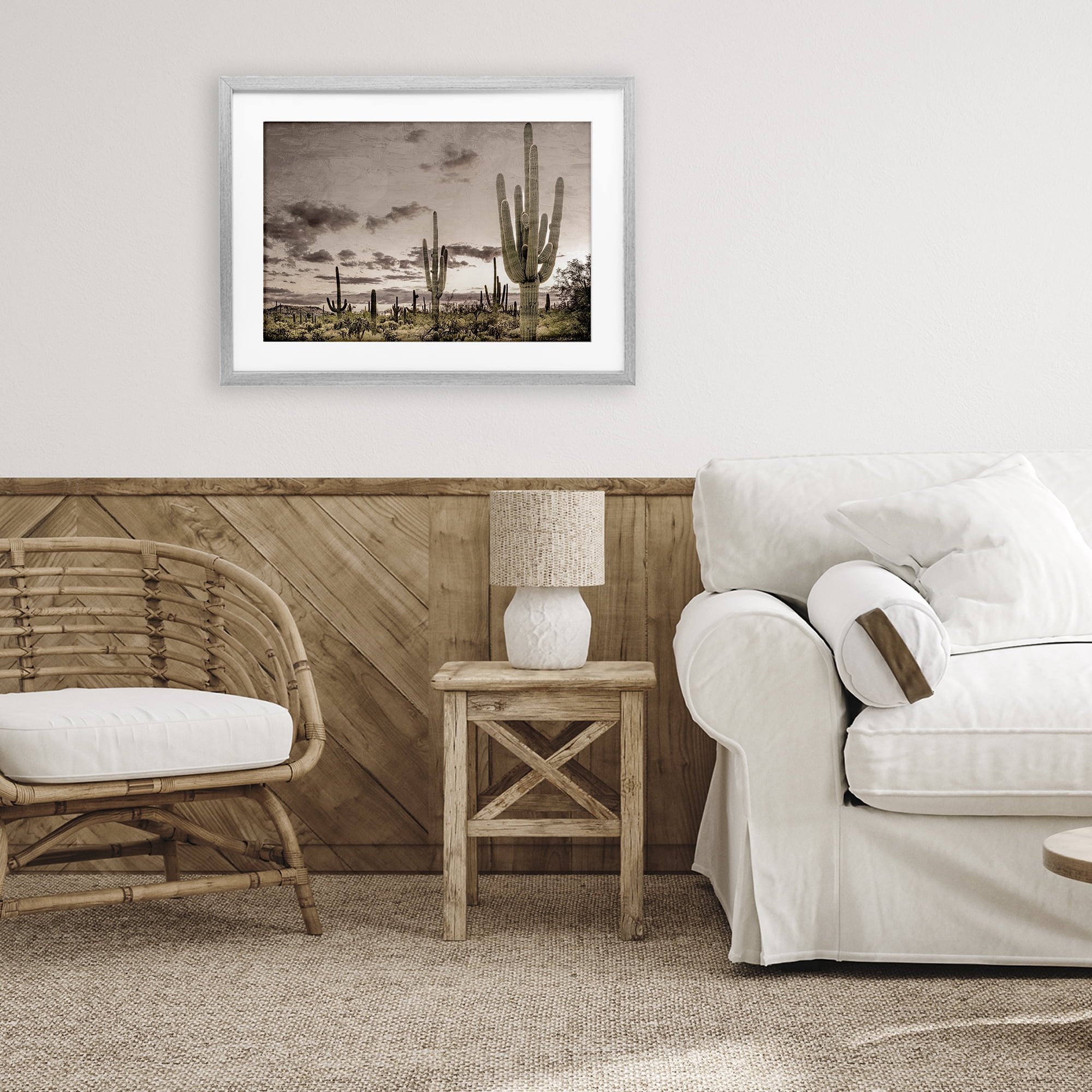 Stupell Industries Desert Sky Wilderness Gray Framed Print Under Glass, design by Kim Allen