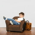 thumbnail image 3 of Plush Keet Children's Chair Brown, with accent pillow, 3 of 6