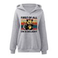 thumbnail image 4 of WEAIXIMIUNG Oversized Sweatshirt First Of All I'M A Letter Printed Hoodie for Women, 4 of 4