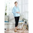 thumbnail image 6 of Loungees Women's Drop Needle Coral Fleece Shawl Collar Button Front Bed Jacket/ Short Robe, 6 of 6
