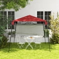 thumbnail image 2 of Outsunny 7' x 7' Garden Foldable Pop Up Gazebo Tent with Backpack & Adjustable Legs Outdoor Party Canopy, Red & Black, 2 of 10