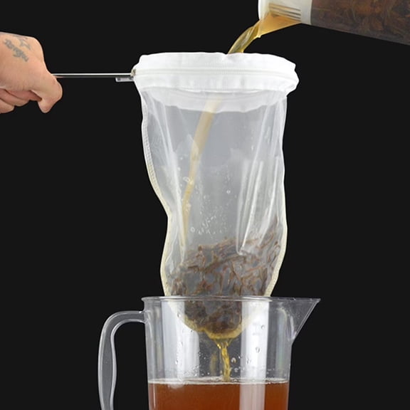 Goowood Reusable Thai Tea Filter Sock Coffee Strainer Cloth Pour Over Dripper with Handle for Loose Leaf Brewing Kitchen Accessories