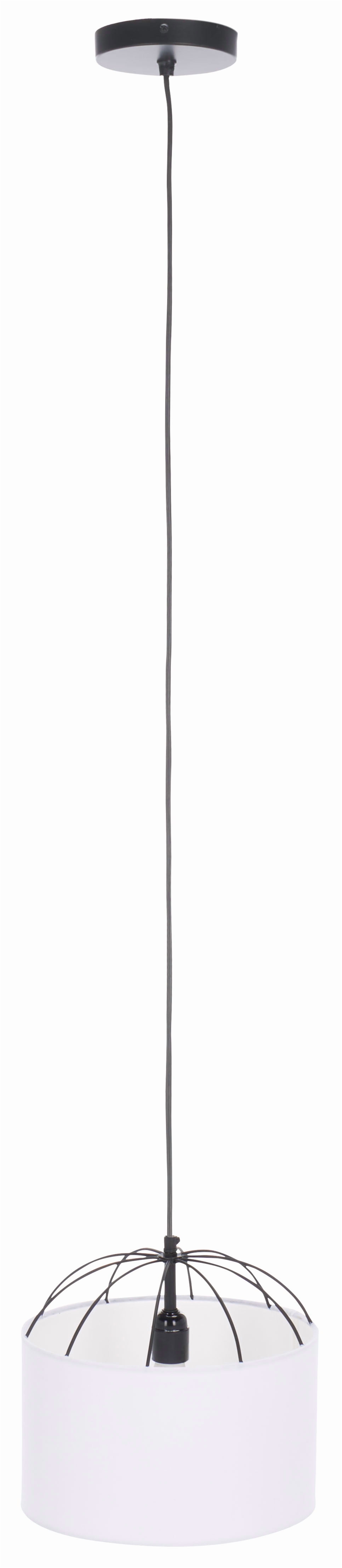 Safavieh Noomi 12" Modern Fabric and Metal Pendant Lights, White