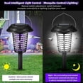 thumbnail image 2 of Lámpara solar antimosquitos para exteriores, lámpara antimosquitos de alta eficiencia, lámpara repelente de mosquitos, iluminación paisajística para patio y jardín., 2 of 5