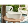 thumbnail image 5 of Better Homes & Gardens - Vanilla White Medium Oval Galvanized Tub BH24100108683F9, 20.27 in L x 11.22 in W x 5.7 in H, 5 of 6