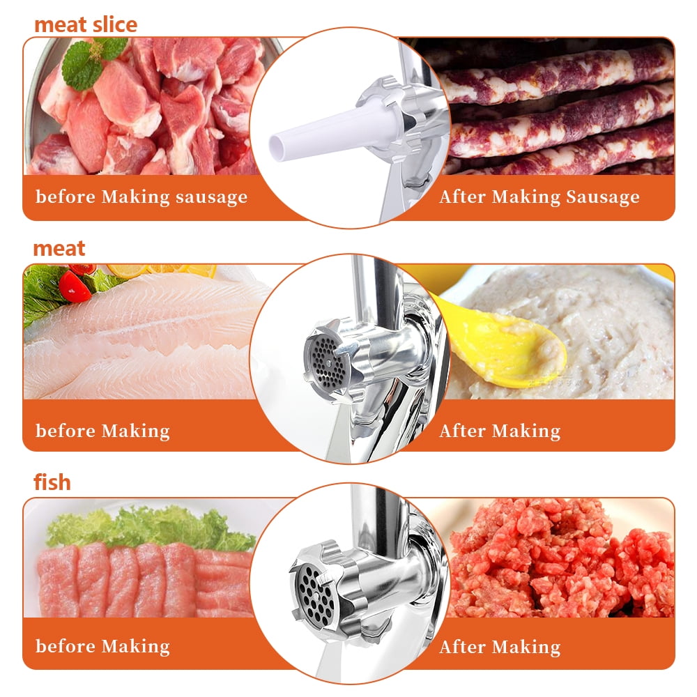 Kepooman Electric Meat Grinder with Handle, Kitchen Food Mincer Sausage Maker, Black Kepooman Electric Meat Grinder with Handle, Kitchen Food Mincer Sausage Maker, Black
