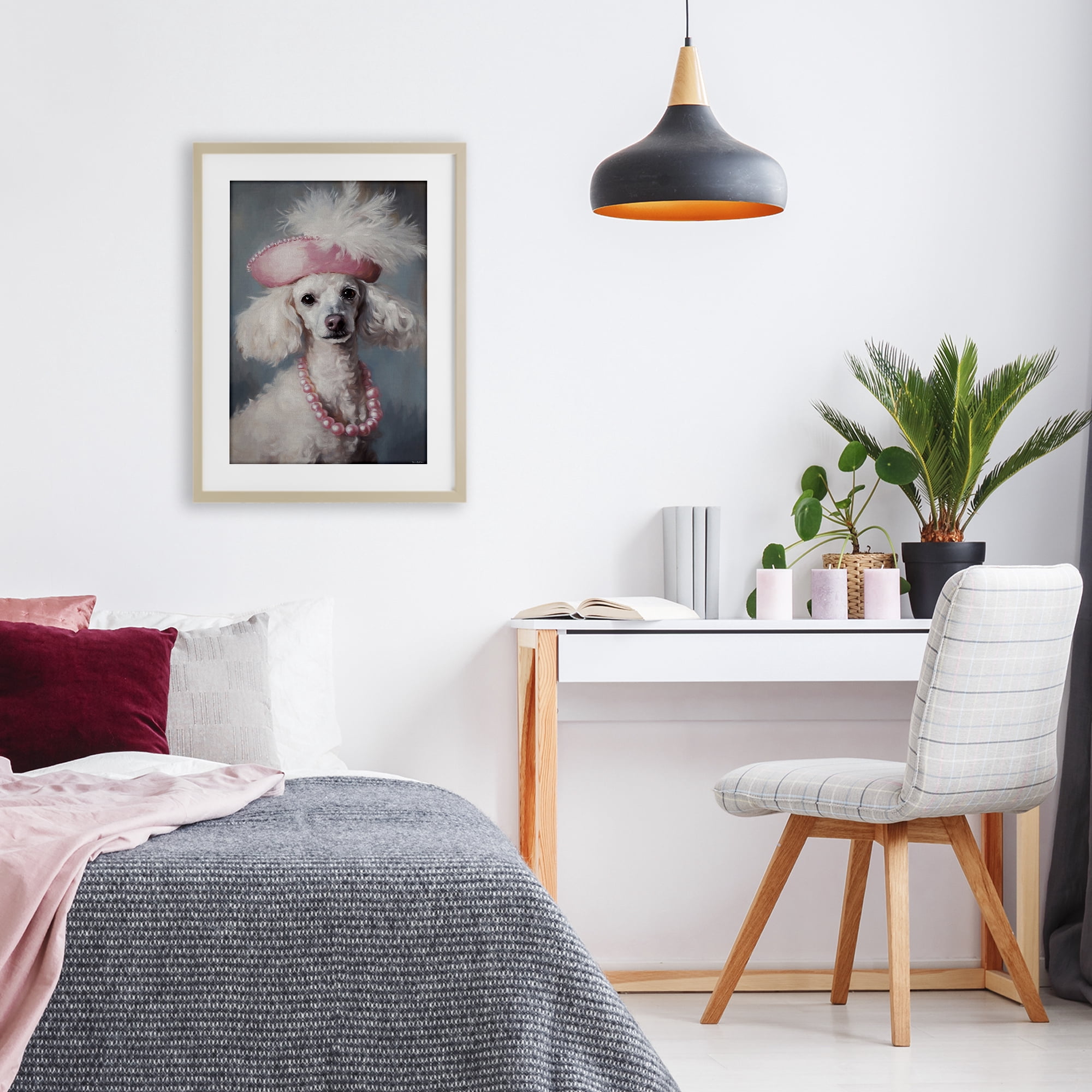 Stupell Industries Beautiful Collette Pup Birch Framed Print Under Glass, design by Tina LeCour