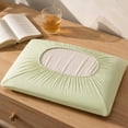 thumbnail image 4 of Cool Feeling Pillowcase Spandex Pillow Cover, Removable & Washable, Portable Disposable Isolation Cover for Lazy Use Mint Green, 4 of 6