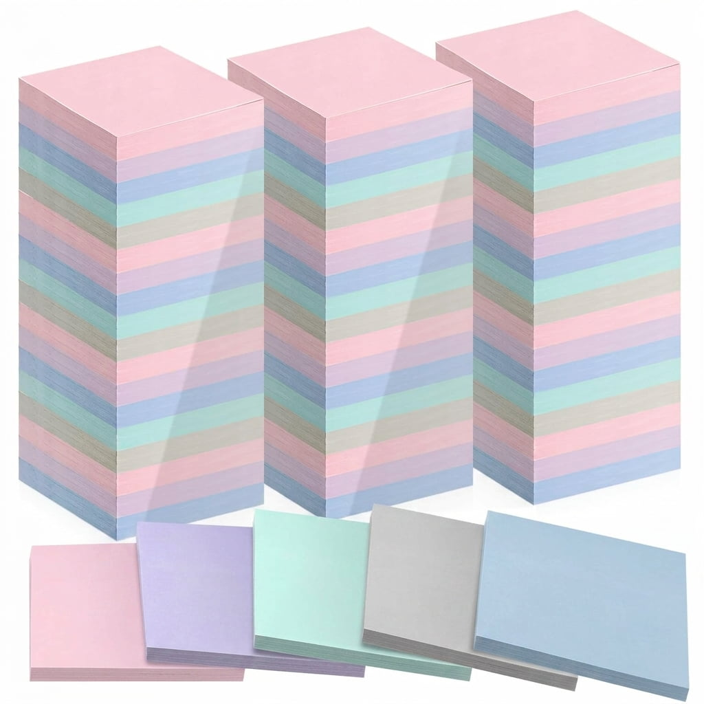 Cute Color 120 Pack 3x3 Sticky Notes Bulk Memo Pads for Office School Classroom