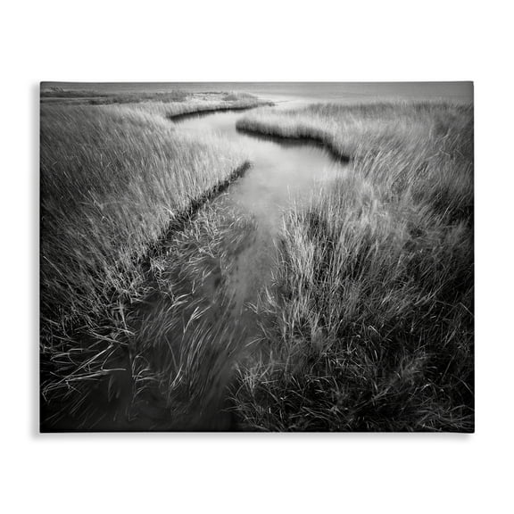 Stupell Industries Meandering Estuary View Landscape Photography Gallery Wrapped Canvas Art Print Wall Art, 40 x 30