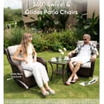 thumbnail image 3 of Bellefurn Luxury Patio Swivel Rocker Chairs Wicker Rocking Chair,Outdoor Swivel Chairs Set of 2,Swivel Glider Lounge Chairs with Side Table for Patio Balcony,Porch,Garden, 3 of 11