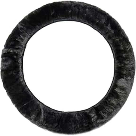 Fur Steering Wheel Cover, Plush Faux Fur Fuzzy Steering Cover Non-Slip for Car Truck Van SUV, Fits 14.5-15.5" Steering Wheel