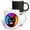Multicolor, variant on 3drose, Stunning Black Cat Face Inside the Shining Round Circle Trendy Gift, 11oz Mug
