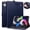 Navy, variant on TECH CIRCLE Folio Cover for iPad Mini A17 Pro / Mini 6th Generation 8.3" Stand PU Leather Flip Wallet Case with Card Slots, Navy