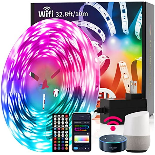 Application ruban LED WiFi 10m LED , chambre de synchronisation LED avec  musique