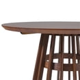 thumbnail image 3 of Pemberly Row Table à Manger Moderne à Lattes avec Base en Bois 48 Pouces - Marron, 3 of 13
