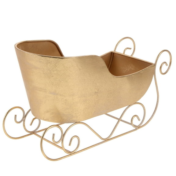 LOLIPPYY Mini Sled Adornment Christmas Sleigh Ornament Golden Iron 1Set Farmhouse Christmas Decor