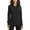 Black, variant on Just Blanks Ladies Dimension Knit Dress Shirt Gently Contoured Silhouette Open Collar, Battleship Grey, 4XL