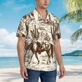 thumbnail image 6 of Uemuo Western Desert Cowboys2 Printed Regular Fit Short Sleeve Casual Hawaiian Shirt for Men,Aloha shirt,Tropical shirt,Floral print shirt,Vacation Beach shirt-3X-Large, 6 of 9