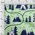thumbnail image 2 of oneOone Velvet Light Green Fabric Mountain Pattern Fabric For Sewing Printed Craft Fabric By The Yard 58 Inch Wide, 2 of 7