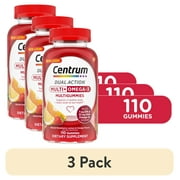 (3 pack) Centrum Multigummies Adult Gummy Vitamins, Multivitamin With Vitamin B, C & E, Assorted Fruit, 110 Ct