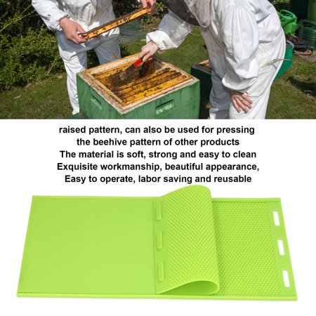Delaman 2Pcs 5.4mm Silicone Beeswax Sheet Mold Beeswax Foundation Press Mold Beekeeper Equipment