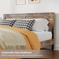 thumbnail image 5 of Queen Size Farmhouse Wooden Bed Frame with Headboard, Rustic Platform Bed with Silent Wood Slat System, No Box Spring Needed, Rustic Brown, 5 of 11