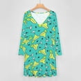 thumbnail image 4 of Margarita Time！ Long Sleeve Dresses For Women Vintage Elegant Party Dress Oversized V-neck Dress S-8XL, 4 of 7