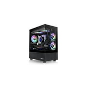 Thermaltake View 170 TG ARGB Black Micro-ATX Case; 3x120mm ARGB Fans included; Supports Up to 280mm Radiator; Front & Side Dual Tempered Glass Panel; CA-1Z4-00M1WN-00;