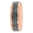 thumbnail image 3 of Men's Rose-Tone Tungsten with Carbon Fiber Inlay Beveled Wedding Ring - Wedding Band, 3 of 4