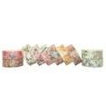 thumbnail image 6 of YUBX Garden Flowers Washi Tape Set 10 Rolls Orange Red Floral Decorative Masking Tapes (Warm Colors), 6 of 11