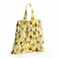 thumbnail image 2 of Geometric Reusable Grocery Bag, Vibrant Colored Triangle Shapes Pattern Funky Geometric Abstract Elements Art, Printed Fabric Grocery Bag Practical and Simple Everyday Use, Yellow Brown, by Ambesonne, 2 of 4