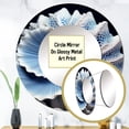 thumbnail image 3 of Designart "Blue Seashell Euphony" Animals Rund Mirror For Wall Decor - Large Blue Round Print Mirror - Round Modern Mirror - Wall Mounted Round Large Mirror - 23" x 23", 3 of 6