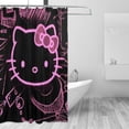 thumbnail image 2 of Hello Kitty Shower Curtain, Waterproof Bathroom Shower Curtains, Washable Cloth Shower Curtain With 12 Hooks, 72 "W X 72" L, 2 of 9