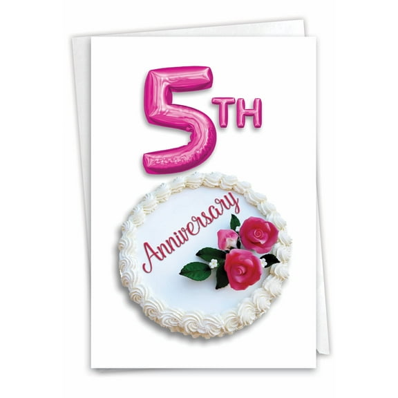 1 Anniversary Card with Envelope - Big Day Milestones 5 C7060NMAG