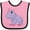 Pink and Black, variant on Inktastic Cute Purple Hippo Girls Baby Bib