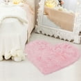 thumbnail image 2 of Wool Imitation Sheepskin Rugs Faux Fur Heart Shaped Area Rug Living Room Shaggy Carpet Mats for Bedrooms, 2 of 8