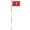 Red Flag#1, 1 Pack, variant on Golf Flagstick for Yard, Golf Flag for Putting Green, Portable 5-Section Design Golf Pin Flag for Backyard Practice