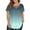 Light Blue #02, variant on TQWQT Womens Tops Plus Size 4x-5x Summer V Neck Criss Cross Shirts Gradient Print T-Shirt Short Sleeve Shirts Loose Fit Casual Tunic Tops Navy 4XL