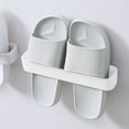thumbnail image 4 of TIMIFIS Toothbrush Holders Bathroom Slippers Rack Punch Frees Toilet Wall Mounted Toilet Slippers Rack Wall Shoe Storage Bathroom Slippers Rack, 4 of 6