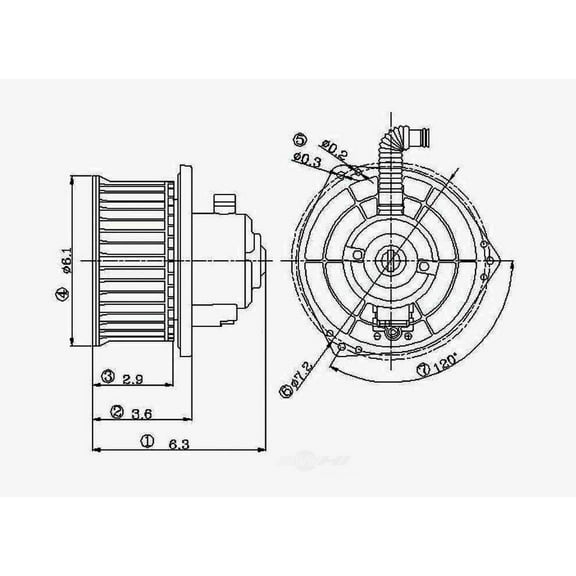 New GPD 2311540 Blower Motor