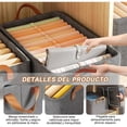 thumbnail image 4 of Organizador de Ropa para Closet 2 Piezas, Cajas Organizadoras De Tela Con Tapa Y Soporte De Acero,Caja De Almacenamiento Plegables Cajones Organizador,Organizadores de Ropa y Papeleras para Dormitorio, 4 of 4