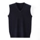 thumbnail image 5 of Suéter de cachemira Chaleco de hombre Suéter de cuello en V Chaleco de punto holgado de talla grande para hombre de mediana edad, 5 of 5