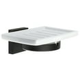 thumbnail image 1 of Smedbo HOUSE SOAP DISH & HOLDER MATTE BLACK/WHITE CERAMIC, 1 of 1